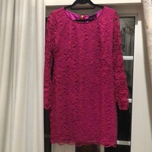 Rampage Fuchsia Lace Dress